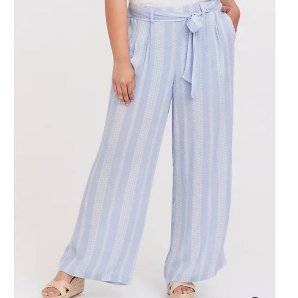 Torrid Geo Stripe Gauze Tie Pants